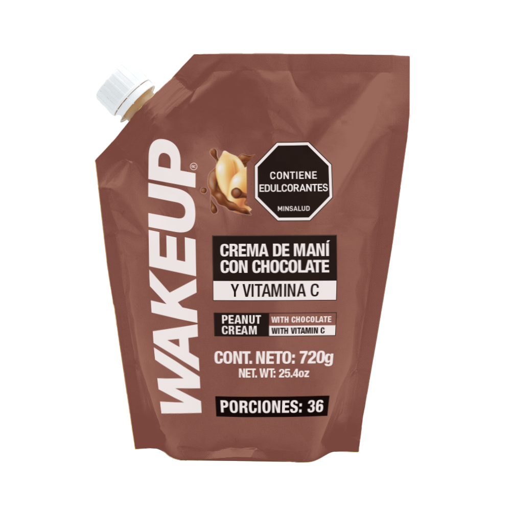 Crema De Mani Con Chocolate - Wakeup 720g